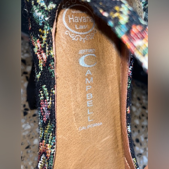 Jeffrey Campbell Vintage Floral Tapestry Platform Size 9.5 Shoes EUC - Picture 2 of 16
